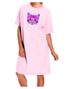 Geometric Kitty Purple Adult Wear Around Night Shirt and Dress-Night Shirt-TooLoud-Pink-One-Size-Fits-Most-Davson Sales