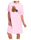 Silly Cartoon Horse Head Adult Wear Around Night Shirt and Dress-Night Shirt-TooLoud-Pink-One-Size-Fits-Most-Davson Sales