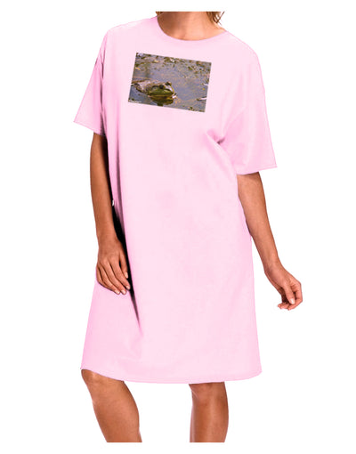 Bullfrog In Water Adult Wear Around Night Shirt and Dress by TooLoud-Night Shirt-TooLoud-Pink-One-Size-Fits-Most-Davson Sales