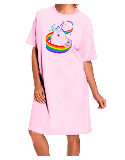 Magical Horn Rainbow Unicorn Adult Wear Around Night Shirt and Dress-Night Shirt-TooLoud-Pink-One-Size-Fits-Most-Davson Sales