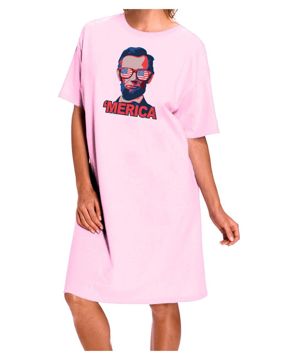 Lincoln Merica Adult Wear Around Night Shirt and Dress-Night Shirt-TooLoud-Pink-One-Size-Davson Sales