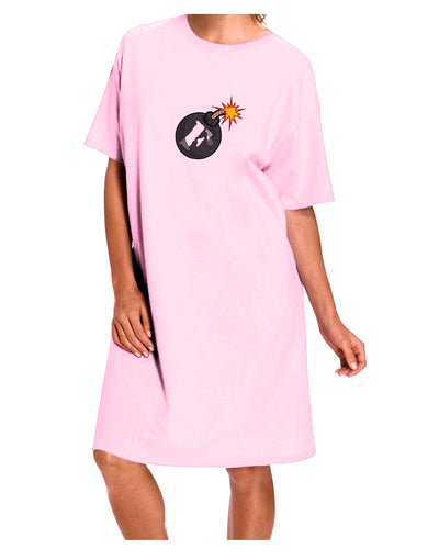 F-Bomb Funny Adult Wear Around Night Shirt and Dress by TooLoud-Night Shirt-TooLoud-Pink-One-Size-Fits-Most-Davson Sales