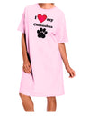 I Heart My Chihuahua Adult Wear Around Night Shirt and Dress by TooLoud-Night Shirt-TooLoud-Pink-One-Size-Fits-Most-Davson Sales
