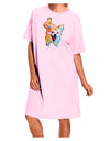 Cartoon Pomeranian Adult Wear Around Night Shirt and Dress-Night Shirt-TooLoud-Pink-One-Size-Fits-Most-Davson Sales