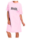 HODL Bitcoin Adult Wear Around Night Shirt and Dress-Night Shirt-TooLoud-Pink-One-Size-Fits-Most-Davson Sales