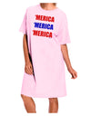 Merica Merica Merica - Red and Blue Adult Wear Around Night Shirt and Dress-Night Shirt-TooLoud-Pink-One-Size-Fits-Most-Davson Sales