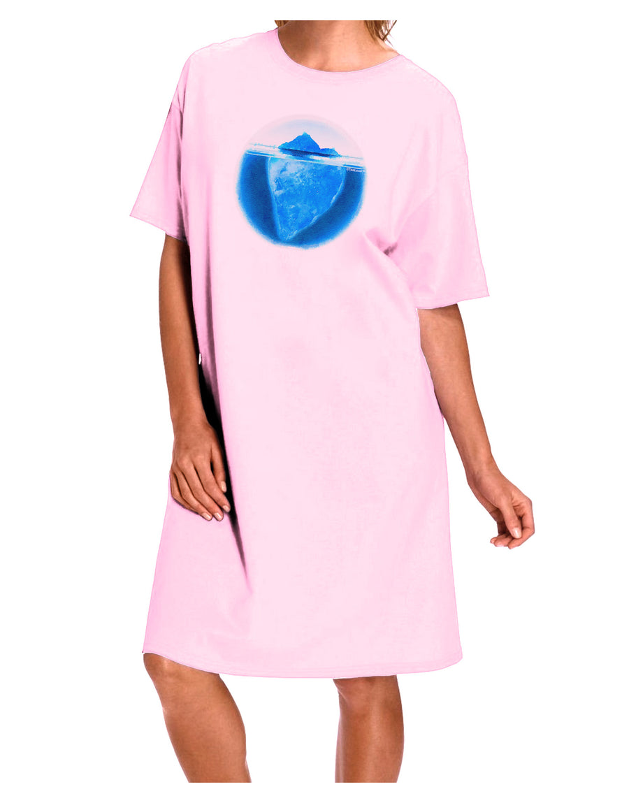 Iceberg Watercolor Adult Wear Around Night Shirt and Dress-Night Shirt-TooLoud-Pink-One-Size-Fits-Most-Davson Sales