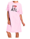 I Heart Atlanta Adult Wear Around Night Shirt and Dress-Night Shirt-TooLoud-Pink-One-Size-Davson Sales