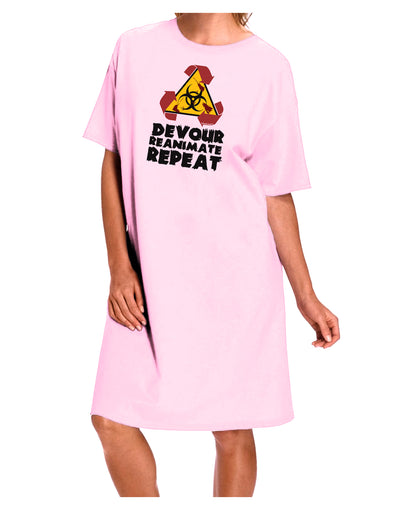 Devour Reanimate Repeat Adult Wear Around Night Shirt and Dress by TooLoud-Night Shirt-TooLoud-Pink-One-Size-Fits-Most-Davson Sales