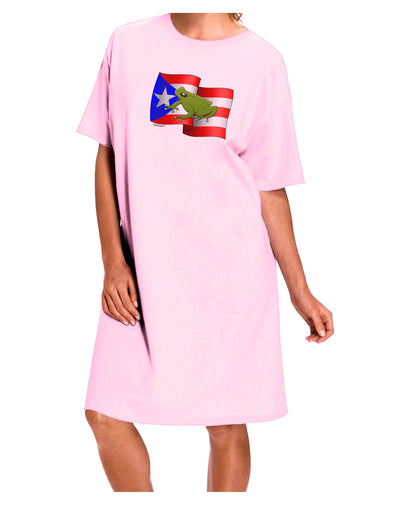 Puerto Rico Coqui Adult Wear Around Night Shirt and Dress-Night Shirt-TooLoud-Pink-One-Size-Davson Sales