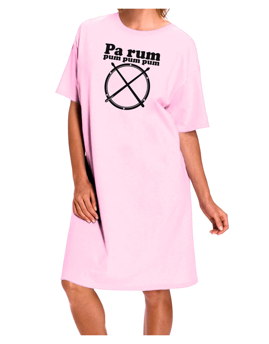 Pa Rum Pum Pum Pum BnW Adult Wear Around Night Shirt and Dress-Night Shirt-TooLoud-Red-One-Size-Fits-Most-Davson Sales