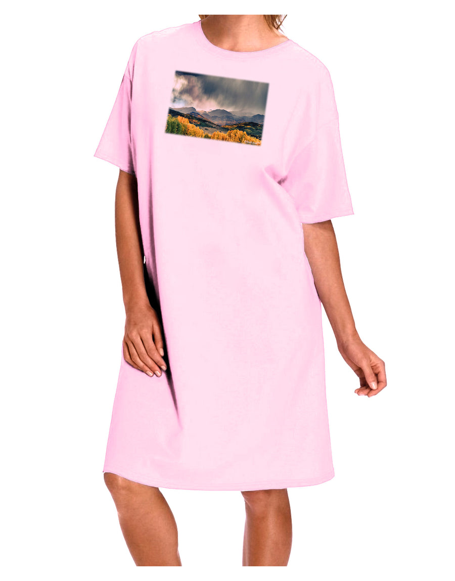 Colorado Mountain Scene Photo Adult Wear Around Night Shirt and Dress-Night Shirt-TooLoud-Pink-One-Size-Fits-Most-Davson Sales