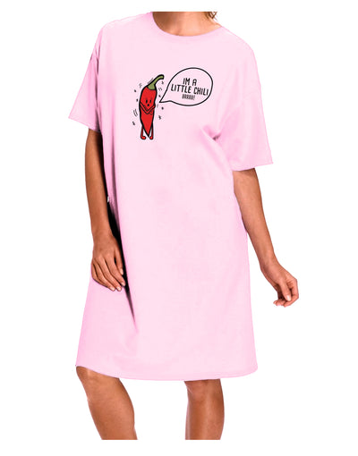I'm a Little Chilli Adult Wear Around Night Shirt and Dress-Night Shirt-TooLoud-Pink-One-Size-Fits-Most-Davson Sales
