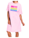 American Pride - Rainbow Flag - Freedom Adult Wear Around Night Shirt and Dress-Night Shirt-TooLoud-Pink-One-Size-Fits-Most-Davson Sales