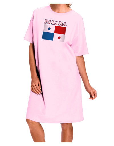 Panama Flag Adult Wear Around Night Shirt and Dress-Night Shirt-TooLoud-Pink-One-Size-Fits-Most-Davson Sales