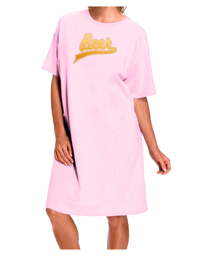 Beer Jersey Adult Wear Around Night Shirt and Dress-Night Shirt-TooLoud-Pink-One-Size-Fits-Most-Davson Sales