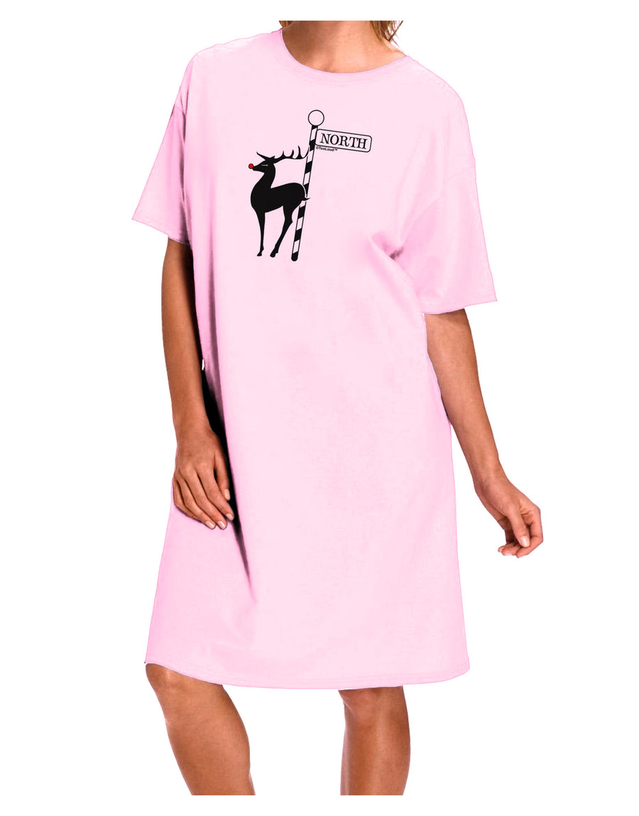 Rudolf the Ratchet Reindeer Adult Wear Around Night Shirt and Dress-Night Shirt-TooLoud-Red-One-Size-Fits-Most-Davson Sales