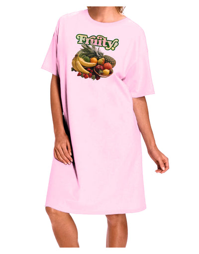 Fruity Fruit Basket Adult Wear Around Night Shirt and Dress-Night Shirt-TooLoud-Pink-One-Size-Fits-Most-Davson Sales