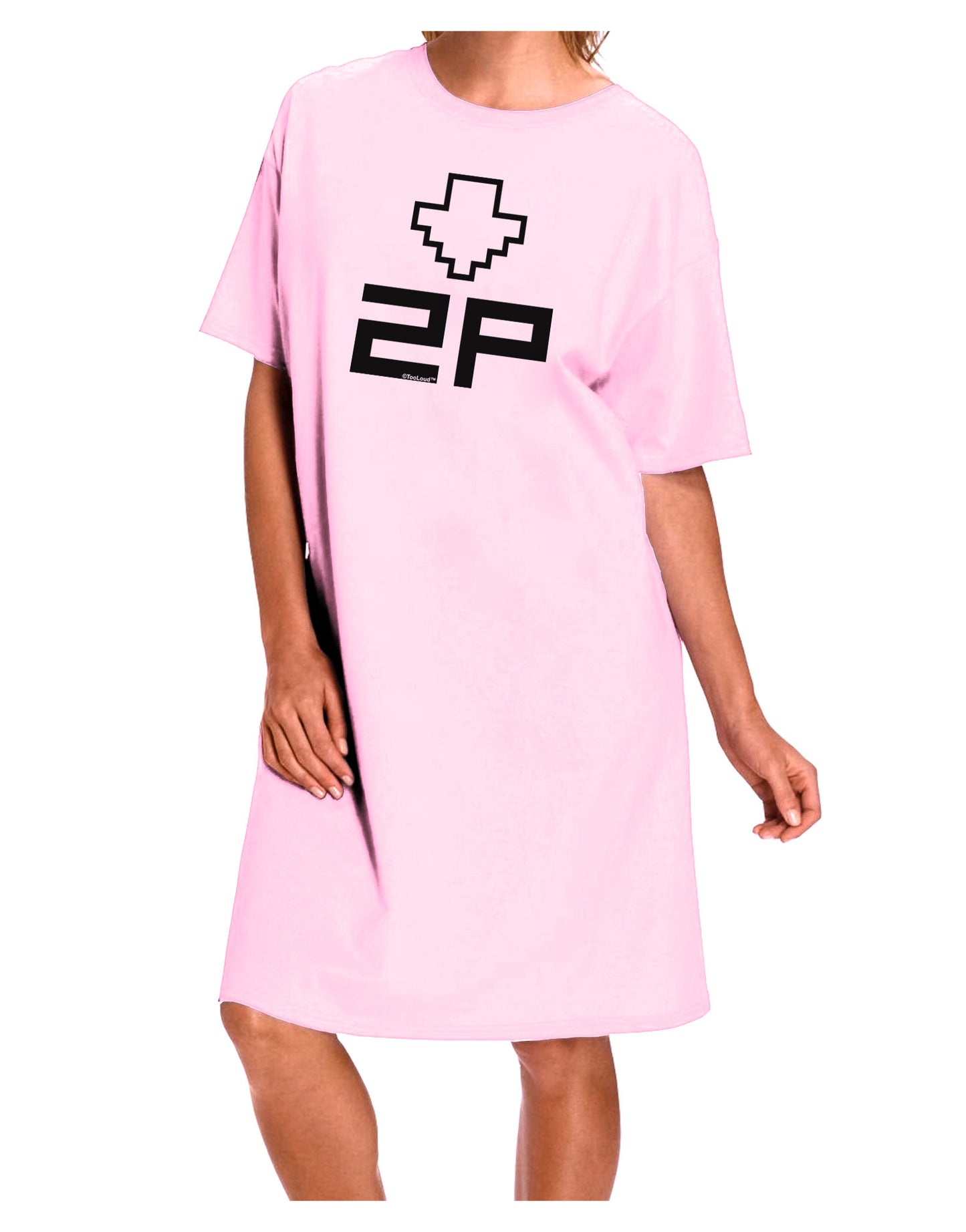 Player Two Selection Icon Adult Wear Around Night Shirt and Dress-Night Shirt-TooLoud-Pink-One-Size-Fits-Most-Davson Sales