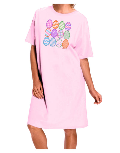 Cute Faux Applique Easter Eggs Adult Wear Around Night Shirt and Dress-Night Shirt-TooLoud-Pink-One-Size-Fits-Most-Davson Sales