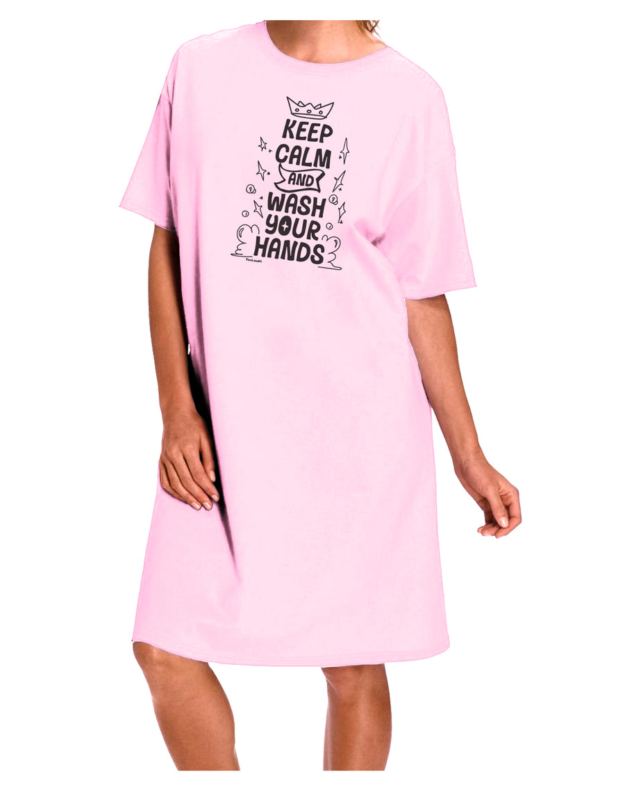 Keep Calm and Wash Your Hands Adult Wear Around Night Shirt and Dress-Night Shirt-TooLoud-Red-One-Size-Fits-Most-Davson Sales