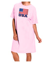 USA Flag Adult Wear Around Night Shirt and Dress by TooLoud-Night Shirt-TooLoud-Pink-One-Size-Davson Sales