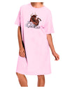 Taurus Color Illustration Adult Wear Around Night Shirt and Dress-Night Shirt-TooLoud-Pink-One-Size-Fits-Most-Davson Sales