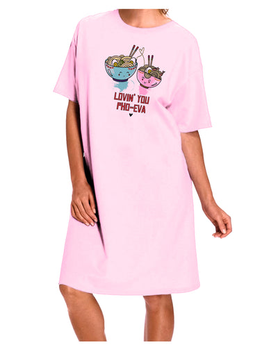 TooLoud Lovin you Pho Eva Adult Wear Around Night Shirt and Dress-Night Shirt-TooLoud-Pink-One-Size-Fits-Most-Davson Sales