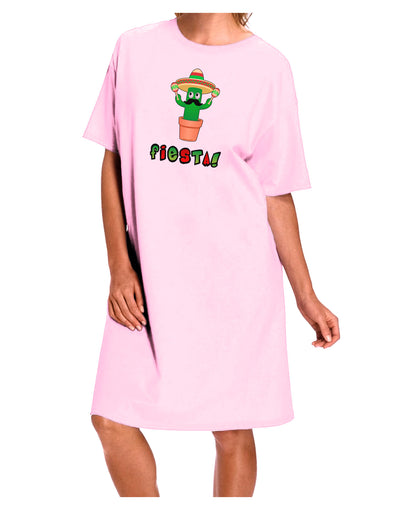 Fiesta Cactus Text Adult Wear Around Night Shirt and Dress-Night Shirt-TooLoud-Pink-One-Size-Fits-Most-Davson Sales