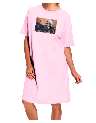 Sidecar Motorcycle Photo Adult Wear Around Night Shirt and Dress-Night Shirt-TooLoud-Pink-One-Size-Fits-Most-Davson Sales