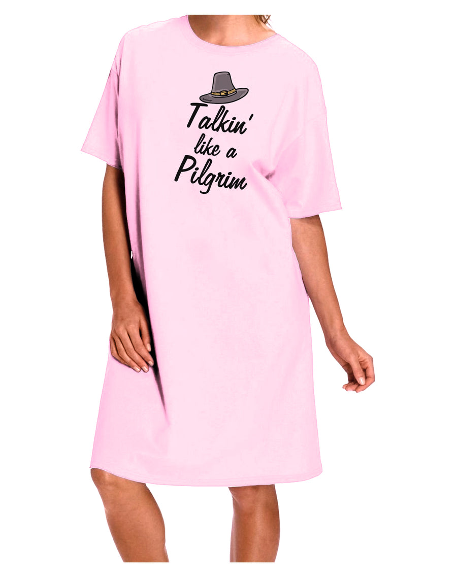 Talkin Like a Pilgrim Adult Wear Around Night Shirt and Dress-Night Shirt-TooLoud-Red-One-Size-Fits-Most-Davson Sales