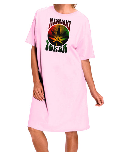 Midnight Toker Marijuana Adult Wear Around Night Shirt and Dress-Night Shirt-TooLoud-Pink-One-Size-Fits-Most-Davson Sales