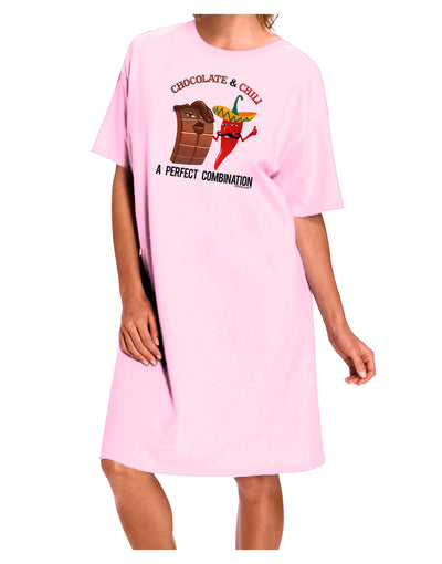 Chiles and Chocolate Adult Wear Around Night Shirt and Dress-Night Shirt-TooLoud-Pink-One-Size-Fits-Most-Davson Sales