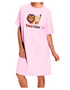 Cute Taco Lion Text Adult Wear Around Night Shirt and Dress-Night Shirt-TooLoud-Pink-One-Size-Fits-Most-Davson Sales