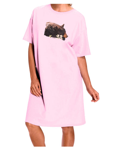 Laying Black Bear Cutout Adult Wear Around Night Shirt and Dress-Night Shirt-TooLoud-Pink-One-Size-Davson Sales