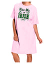 Kiss Me I'm Irish-ish Adult Wear Around Night Shirt and Dress-Night Shirt-TooLoud-Pink-One-Size-Fits-Most-Davson Sales
