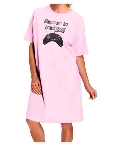 Gamer In Training Color Adult Wear Around Night Shirt and Dress-Night Shirt-TooLoud-Pink-One-Size-Fits-Most-Davson Sales