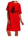 Mustache Christmas Tree Adult Wear Around Night Shirt and Dress-Night Shirt-TooLoud-Red-One-Size-Fits-Most-Davson Sales