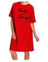 Thankful for you Adult Night Shirt Dress Red One Size Tooloud