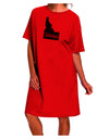 Idaho - United States Shape Adult Wear Around Night Shirt and Dress by TooLoud-Night Shirt-TooLoud-Red-One-Size-Davson Sales