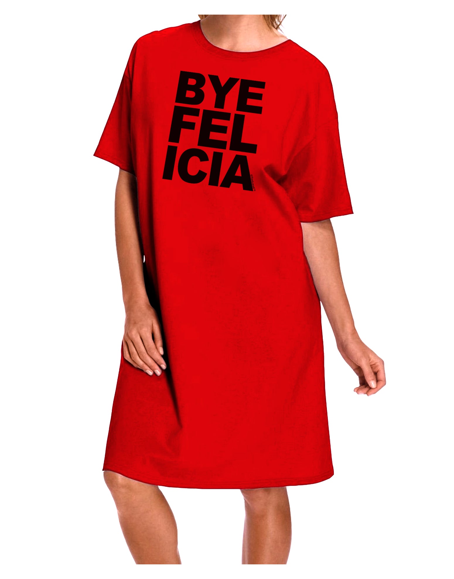 Bye Felicia Adult Wear Around Night Shirt and Dress-Night Shirt-TooLoud-Red-One-Size-Davson Sales