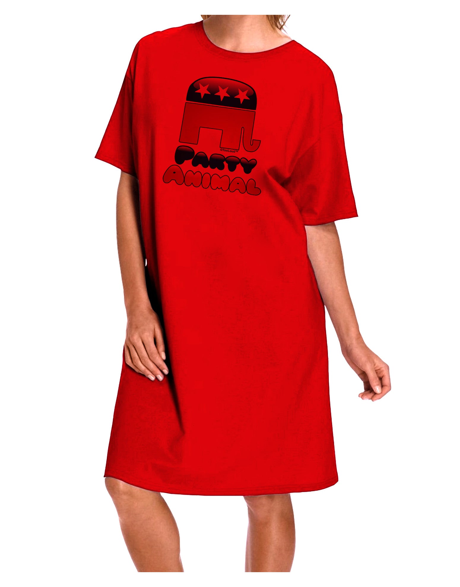 Republican Party Animal Adult Wear Around Night Shirt and Dress-Night Shirt-TooLoud-Red-One-Size-Fits-Most-Davson Sales
