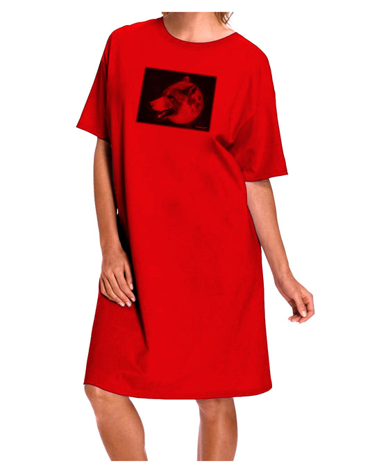 White Wolf Moon Adult Wear Around Night Shirt and Dress-Night Shirt-TooLoud-Red-One-Size-Fits-Most-Davson Sales