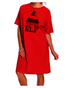 Matching Christmas Design - Elf Family - Sister Elf Adult Wear Around Night Shirt and Dress-Night Shirt-TooLoud-Red-One-Size-Davson Sales