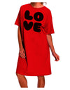 LOVE Text Adult Wear Around Night Shirt and Dress by TooLoud-Night Shirt-TooLoud-Red-One-Size-Davson Sales