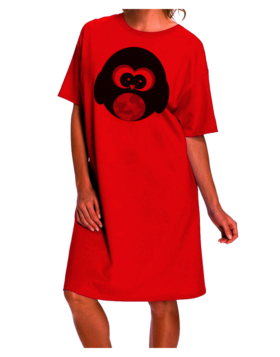 Cute Owl Halloween Adult Wear Around Night Shirt and Dress-Night Shirt-TooLoud-Red-One-Size-Fits-Most-Davson Sales