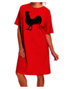 Rooster Silhouette Design Adult Wear Around Night Shirt and Dress