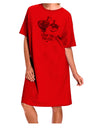 Lovin you Pho Eva Adult Night Shirt Dress Red One Size Tooloud