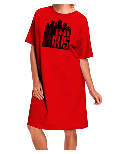 Je Suis Paris - Strong Adult Wear Around Night Shirt and Dress by-Night Shirt-TooLoud-Red-One-Size-Fits-Most-Davson Sales