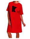 Minnesota - United States Shape Adult Wear Around Night Shirt and Dress-Night Shirt-TooLoud-Red-One-Size-Davson Sales